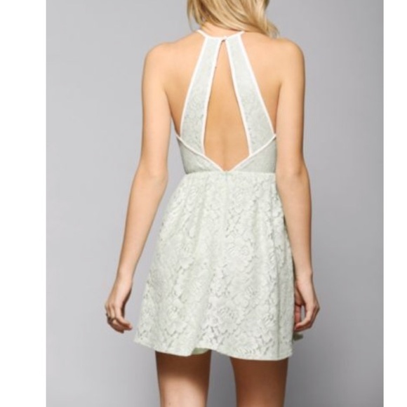 Urban Outfitters Dresses & Skirts - URBAN OUTFITTERS Mint Green & Lace Mini Dress